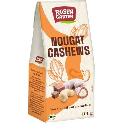 Rosen Garten Kešu v nugátovej a mliečnej čokoláde BIO 100 g