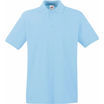 Fruit of the Loom polokošile Premium Polo krátký rukáv COT16321800101-sky blue