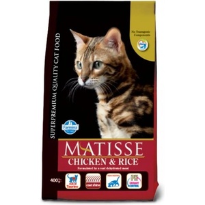 Farmina Matisse Chicken & Rice - пълноценна храна за пораснали котки над 1 година, с пилешко месо и ориз, 0, 4 кг - Италия PMT004007S