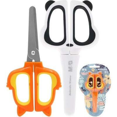M&G Animal Know, detské nožnice, dĺžka 13,6cm, biele alebo oranžové Oranžová