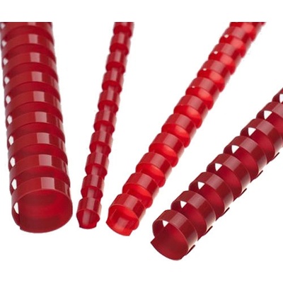 Viazacie hrebene plastové červené 14 mm (100 ks v balení)