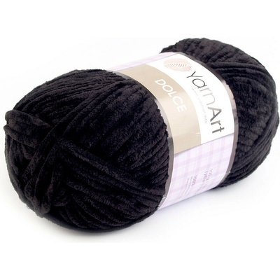 Pletací žinylková příze Dolce 100 g Varianta: 7 (742) černá, Balení: 1 ks 42108/79186/190230