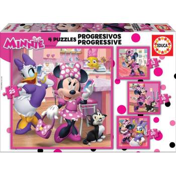 Image 1 of Educa - Puzzle 4in1 Minnie Happy Helper - 1 - 39 piese