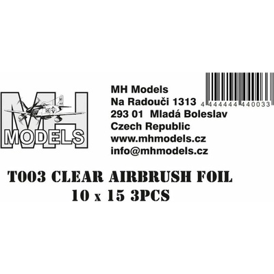 Clear airbrush foil 10x15 3pcs