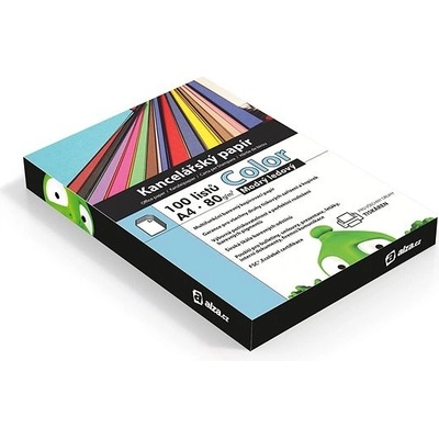 Alza Color A4 modrý ledový 80g 100 listů
