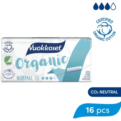 Vuokkoset Organické tampóny normal 16 ks