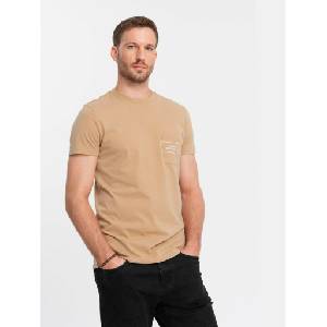 Ombre Clothing Мъжка памучна тениска с джобен печат Ombre Streetstyle Ombre Clothing Ombre Clothing | Bezhov | МЪЖЕ | S