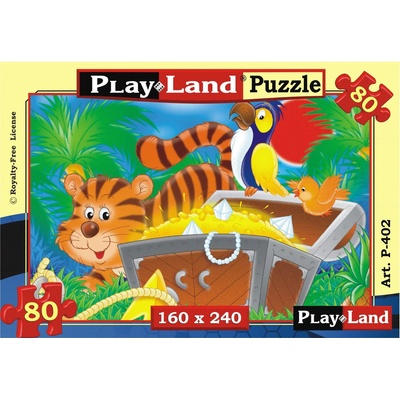 Play Land Пъзел Папагал с тигърче 80 елемента