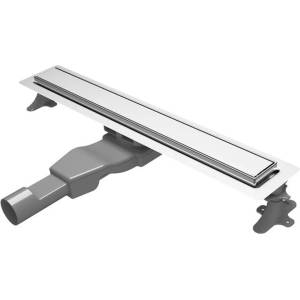 WIRQUIN Комплект душ канал с капак Wirquin Flat Linear, инокс, 40 см (30950218)