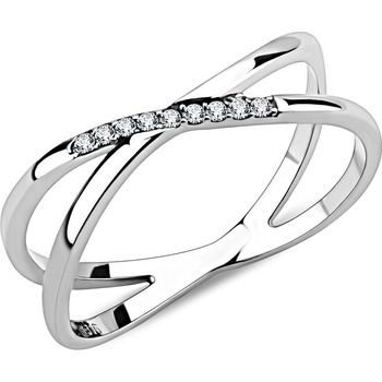 Šperky4U Překřížený ocelový prsten AL 0119