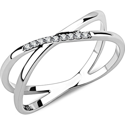 Šperky4U Překřížený ocelový prsten AL 0119