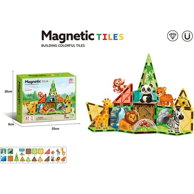 Armtoys ДЕТСКИ МАГНИТЕН КОНСТРУКТОР С ЖИВОТНИ 27 ЧАСТИ