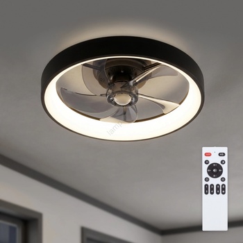 Brilagi - LED димируем таванен вентилатор LED/34W/230V Ø 50 см, черен + дистанционно управление (BG4011)