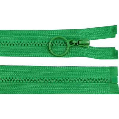 Kostěný zip No 3 délka 50 cm s kroužkem, malé, 243 zelené kapradí
