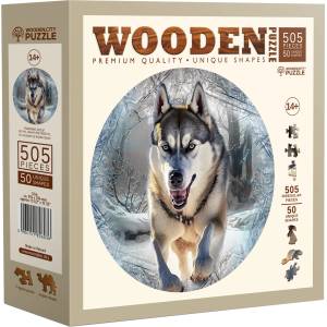 Wooden City Дървен пъзел Wooden City, 505 части - Вълк (HE 0502-XL)