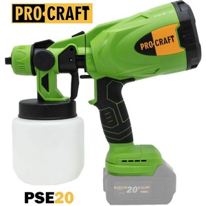 PRO-CRAFT Пистолет за боя, акумулаторен, procraft pse20, 20v, 1.7 мм дюза, 160 л/мин (pse20)