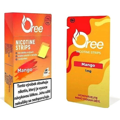 Oree Nicotine Strips Mango 1mg 20 ks – Zboží Dáma