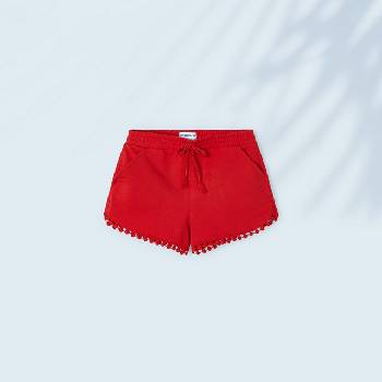 Image 1 of Mayoral Basic трикотажни къси панталони за момиче в червено Mayoral