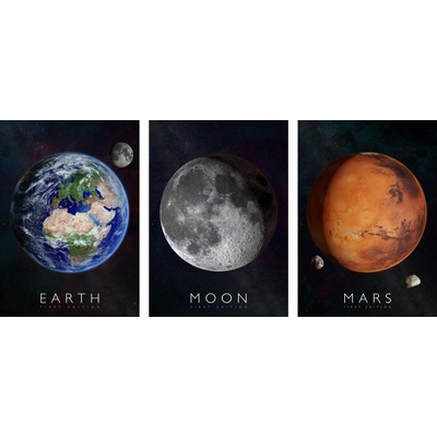 Curiscope Plagáty Zem Mesiac a Mars pre rozšírenú realitu