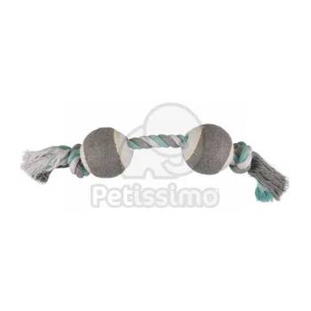 Image 1 of Flamingo Jim Playing Rope - въже за дъвчене с 2 тенис топки Розово