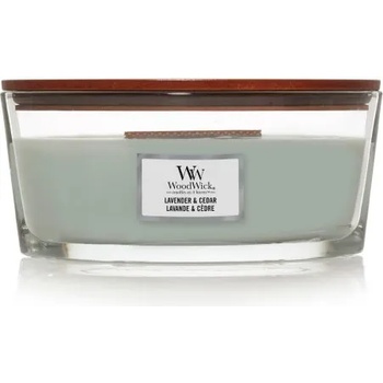 Image 1 of WoodWick Lavender & Cedar ароматна свещ с дървен фитил 453, 6 гр