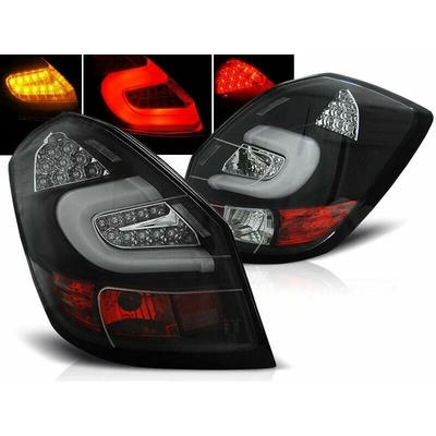 Zadní světla Škoda Fabia II 07- černá LED BAR