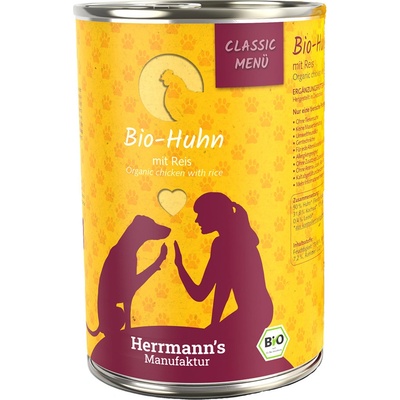 Herrmanns Classic Bio Menu Bio kuře s bio rýží 6 x 400 g