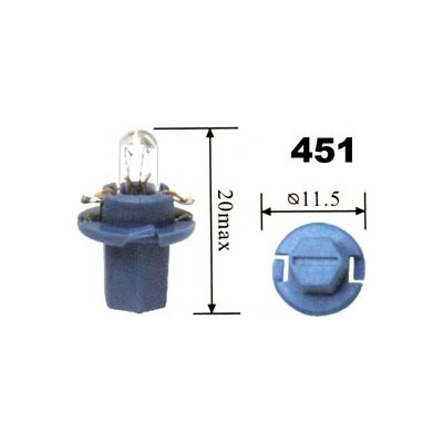 AUTOLAMP 12V 1,2W BX8,4d vyššia Waigeer