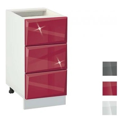 Bogdan Furniture G Кухненски шкаф Гланц МДФ 403, с 3 чекмеджета