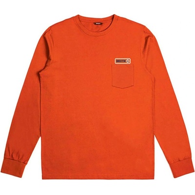 Brixton tričko Baldwin L/S Pkt Tee Orange