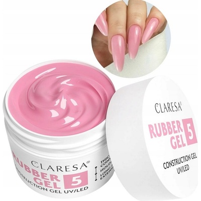 Claresa stavební gel Rubber gel střední růžová s fialovým nádechem 5 90g