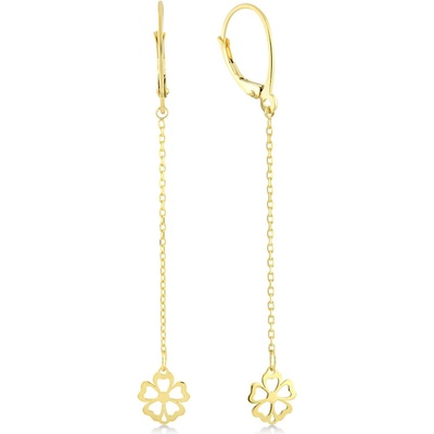 Lillian Vassago jemné visiace zlaté náušnice Kvetina LLV22-GER167Y