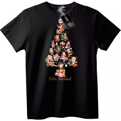 NOONEBRAND Тениска Demon Slayer Коледна Елха - S, Black