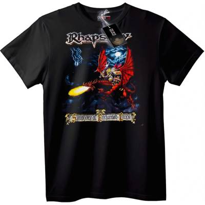 NOONEBRAND Rhapsody Симфония на вълшебните земи тениска - 2XL, Black