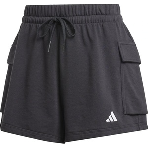adidas Дамски къси панталони Adidas Essentials Small Logo French Terry Cargo Shorts Womens - Black/White
