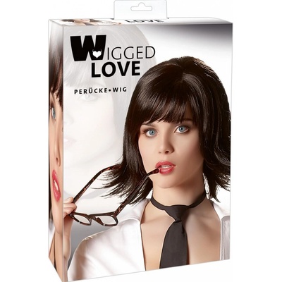 krátkovlasá černá Joanne Wig Fringed Cottelli Collection Accessoires