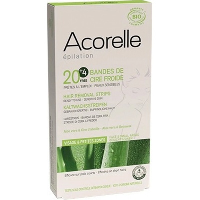 Acorelle depilační proužky Bio podpaží a třísla 20 ks