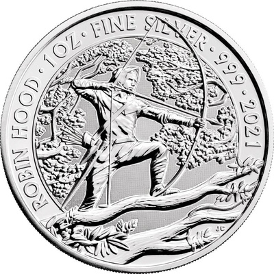 The Royal Mint strieborná minca Mýty a legendy - Robin Hood 2021 1 oz
