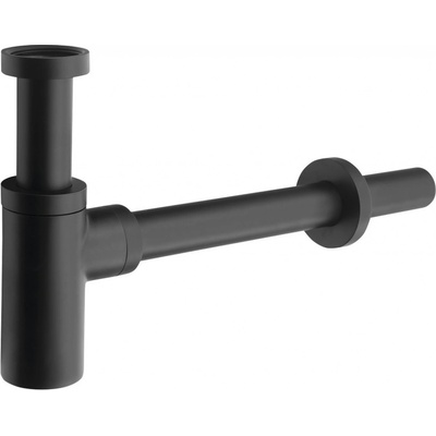 SAPHO Umývadlový sifón 1'1 / 4, odpad 32 mm, guľatý, čierna mat SI515