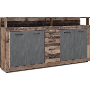 Wipmeb Sp. z o. o Комод RUNA 190x96x32 см тъмно кафяв/антрацит (WM0005)