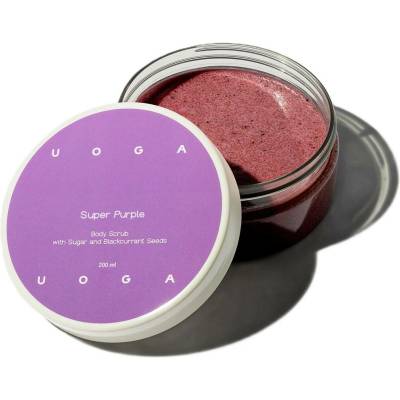 Uoga Projasňující tělový peeling Not Black at All s černým rybízem 200 ml