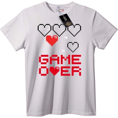 NOONEBRAND Тениска Пиксел Game Over сърце - XS, Black