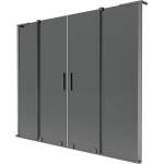 Mexen Velar L Двоен параван за вана с 2 плъзгащи крила 180 x 150 см, графит, четка Gun Gray - 896-180-003-42-66 (896-180-003-42-66)