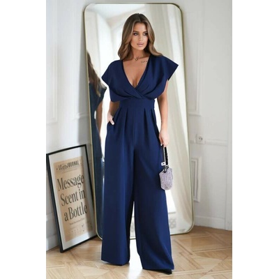 Bicotone dámský elegantní overal 289-01 modrý – Zboží Dáma