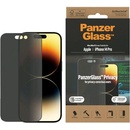 PanzerGlass ochranné sklo Privacy pro Apple iPhone 14 Pro s instalačním rámečkem P2784