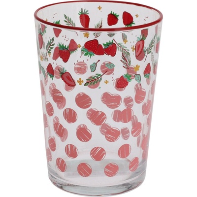Excellent EH Houseware Velká sklenice s ovocným vzorem jahoda vícebarevný 510 ml