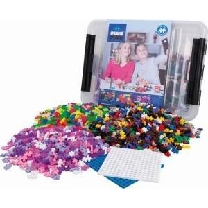 Plus-Plus PlusPlus Plus-Plus, Mini Basic, Neon, Glitter, 2 plates - 2400 pcs - Education