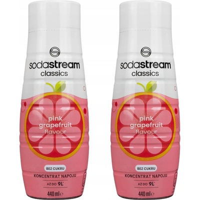 Sodastream Růžový grapefruit Bez cukru 2 x 440 ml