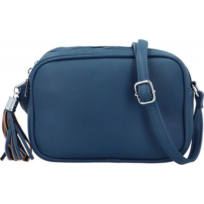 Trendy dámská koženková crossbody kabelka Gaius tmavě modrá