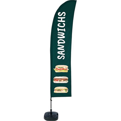 Jansen Display Beach Flag Budget Wind Complete Set Sandwiches French, 1010 x 4305 mm